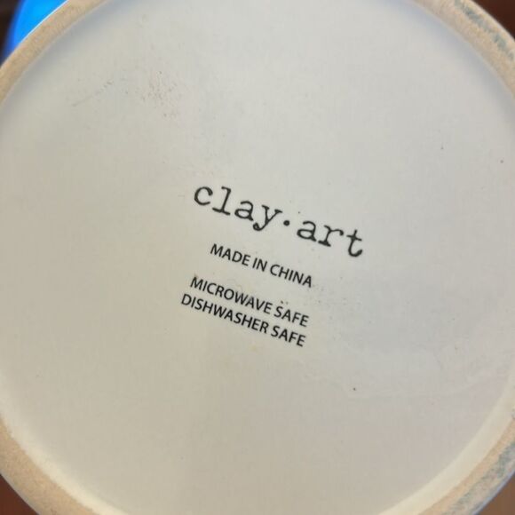 Clay Art Pawsitive Vibes white and pink Dog Mug - Picture 7 of 7